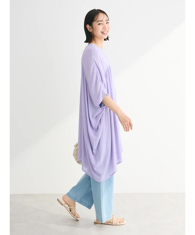 Green Parks Ｉ　レーヨンクレープチュニック Purple