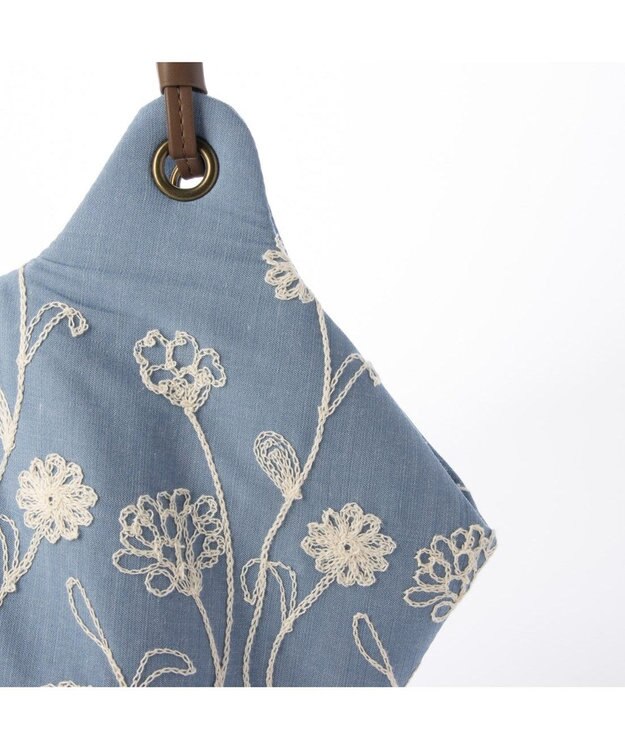 UNBILLION カシュカシュ cachecache / バケツ刺繍トートバッグ ライトブルー