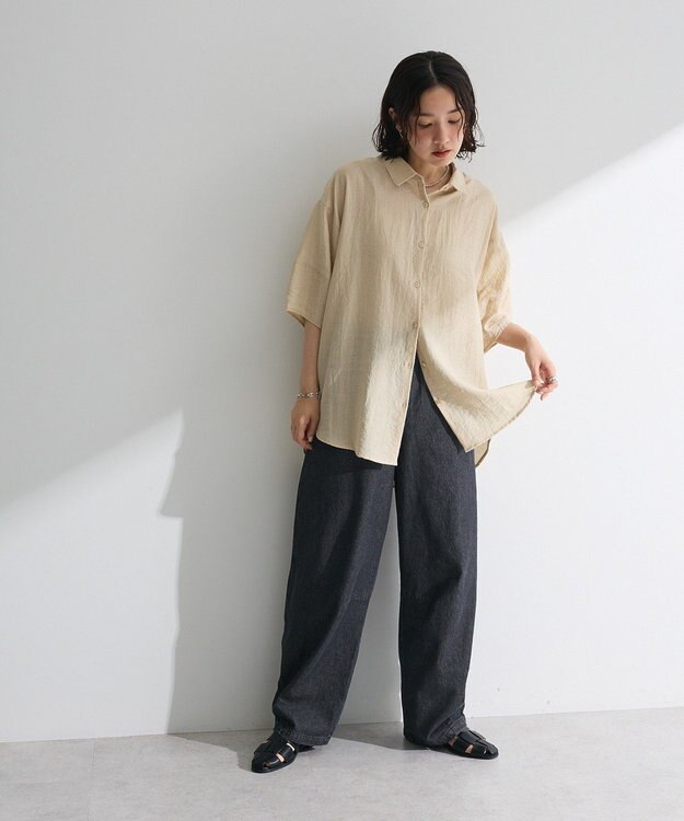 Green Parks ・ＥＬＥＮＣＡＲＥ　ＤＵＥシアーボリュームスリーブシャ Khaki