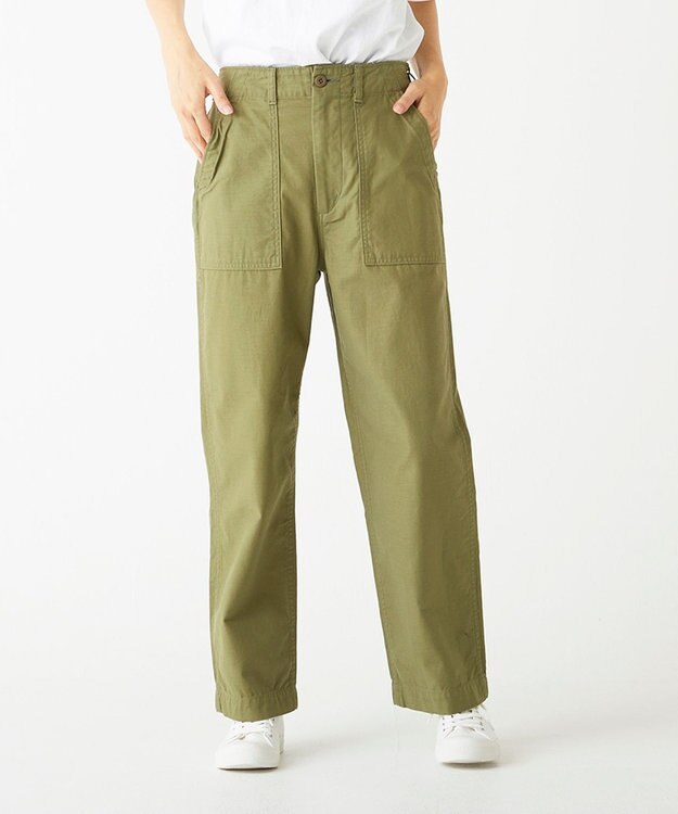 caqu classic baker pants ストレートベーカーパンツ olive