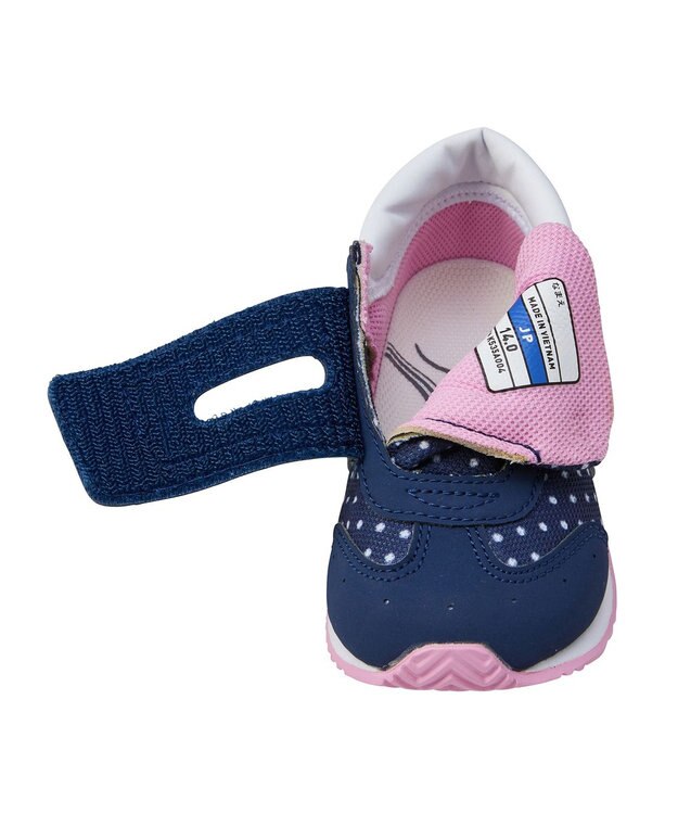 MIKI HOUSE HOT BISCUITS 【WEB限定】【13-15.5cm】ミズノコラボ セカンドベビーシューズ【WebLimited】 紺×ピンク