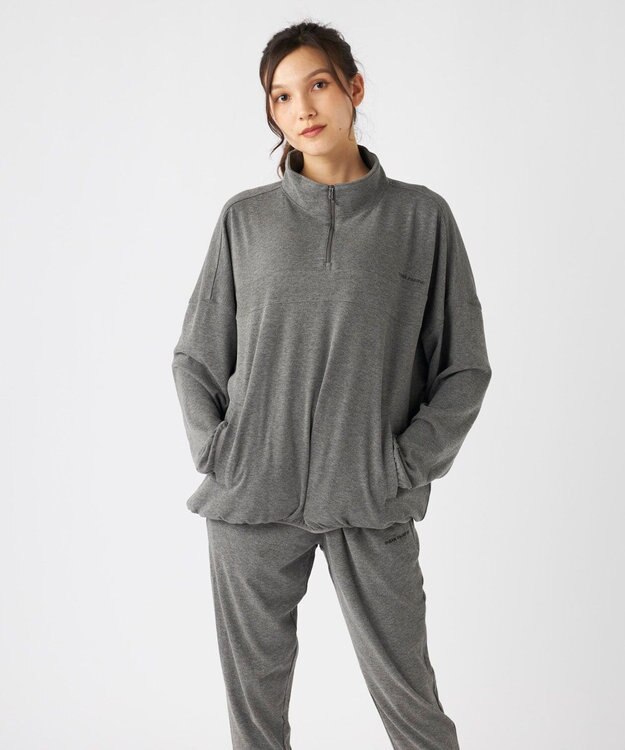 OP／FILA 【ocean pacific】 ハーフジッププルオーバー  スノーウェアレイヤー シルバーグレー