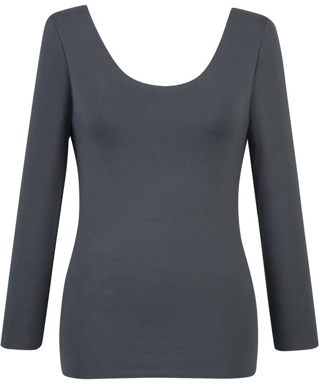 Wing あったかインナー 綿100％(肌側) アウターにひびきにくい ムレにくい 【綿の贅沢ここちフラット】 8分袖 長袖 秋 冬 EL4871 ウイング／ワコール ダークブラウン