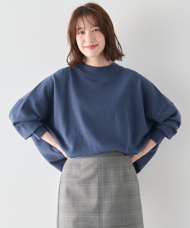 ANY L 【6色展開】ムースタッチボクシーニット ロイヤル