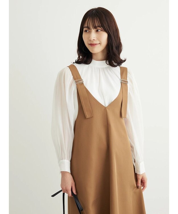 Green Parks ・ＥＬＥＮＣＡＲＥ　ＤＵＥ　Ｖネックジャンスカ Beige