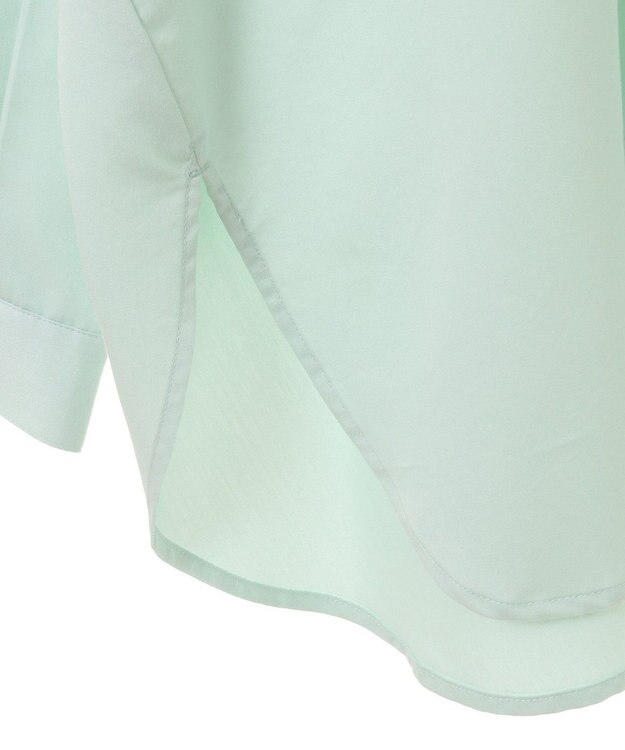 AMERICAN HOLIC イージーケアバンドカラーＷポケットロングシャツ Mint