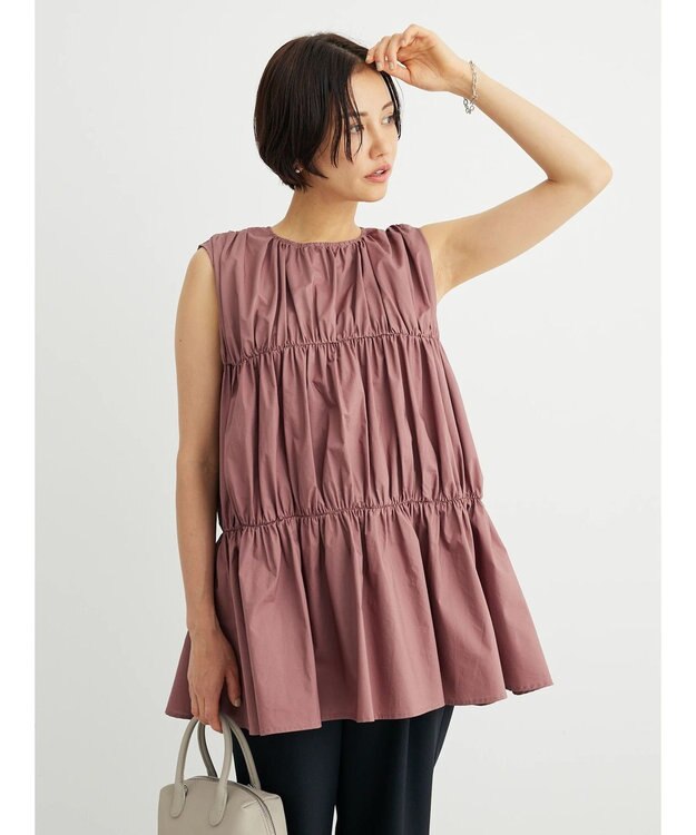 Green Parks ・ＥＬＥＮＣＡＲＥ　ＤＵＥ　ティアードノースリチュニック Brown