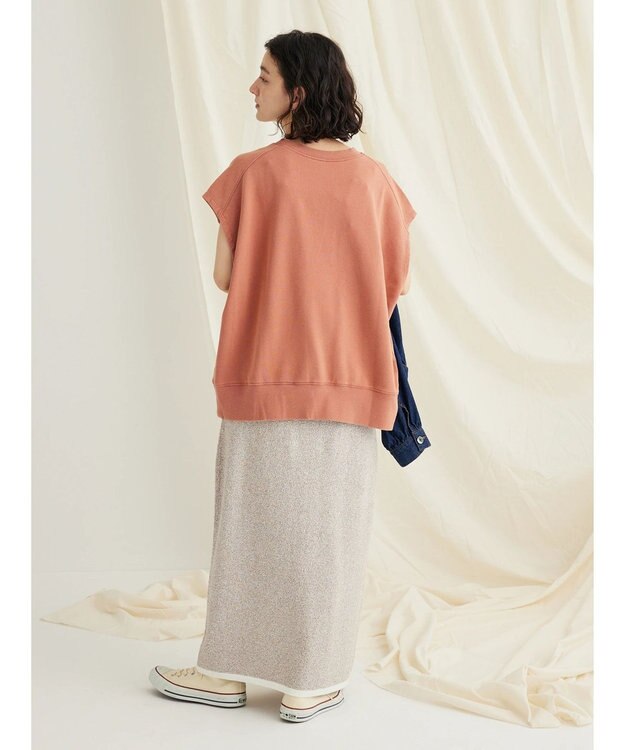 CRAFT STANDARD BOUTIQUE ミニ裏毛　パウダー加工　２ｗａｙクラックＰＴベスト Dark Orange