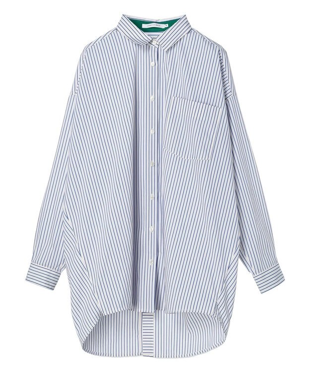 AMERICAN HOLIC イージーケアバックオープンシャツチュニック Blue