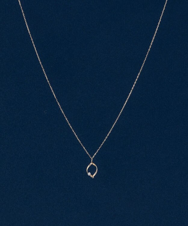 Phoebe 【K10】リーフィーダイヤモンドネックレス/全長:40cm ゴールド