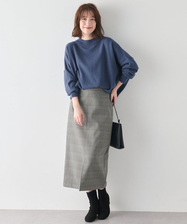 ANY 【6色展開】ムースタッチボクシーニット ロイヤル