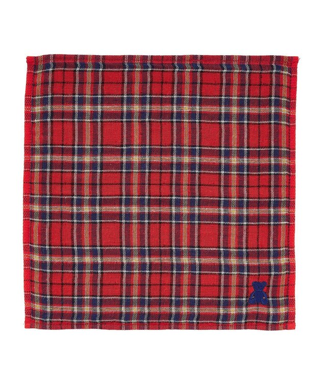 MIKI HOUSE HOT BISCUITS 【ふわはだたおる】タオルハンカチ 赤