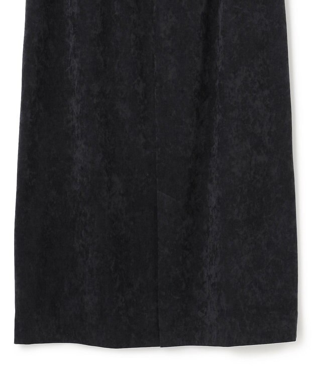 ICB L 【洗える】ストレッチスエード ナロースカート ブラック系
