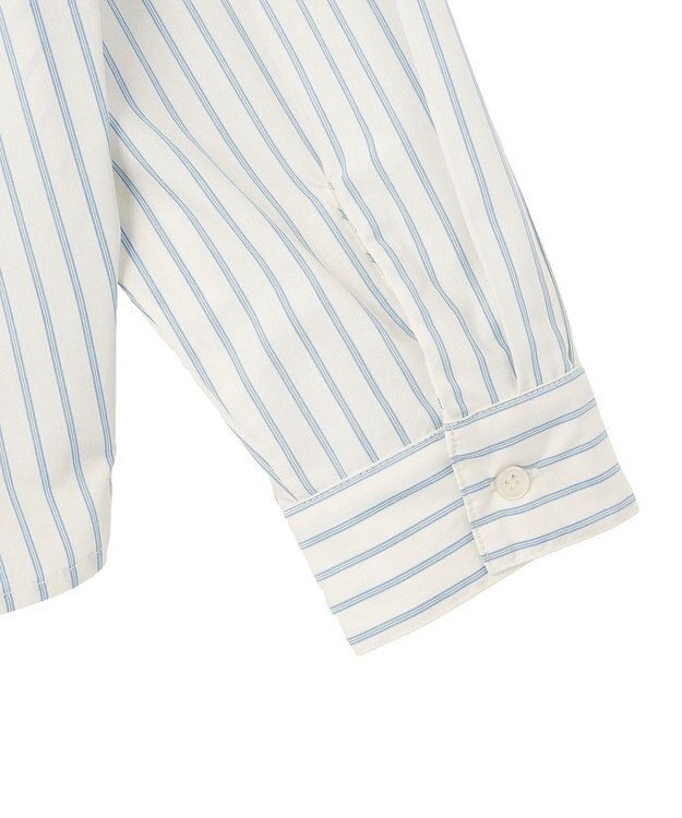 AMERICAN HOLIC 【イージーケア】バックギャザースキッパーシャツ Stripe Ivory