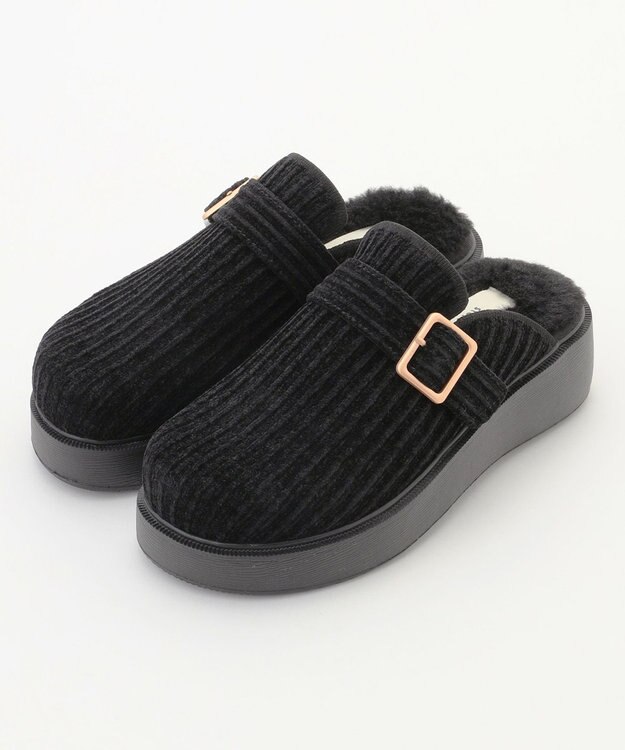 steppi 【洗える】厚底クロッグシューズ ブラック