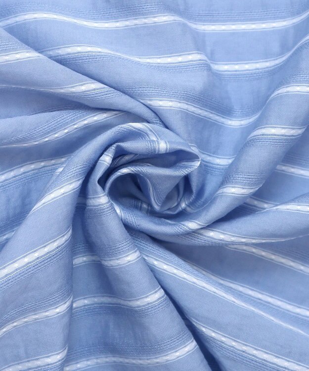 Tiaclasse 【洗える】ランダムボーダーチュニックブラウス ブルー