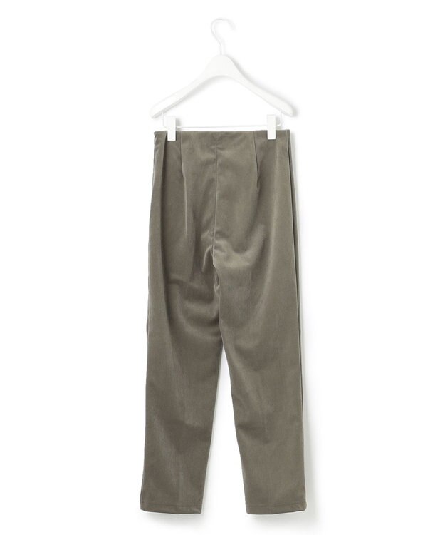 ICB 【洗える】 コーデュロイ テーパードパンツ アッシュカーキ系