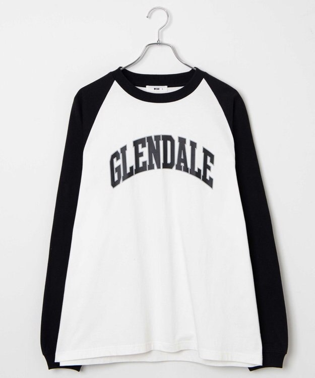 WEGO 【ユニセックス着用ITEM】ラグラングラフィックBIGロンT ホワイトその他