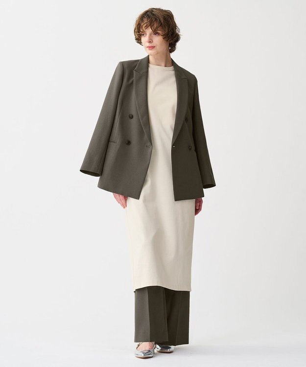 uncrave ダブルフェイスジャージー ワンピース エクリュ