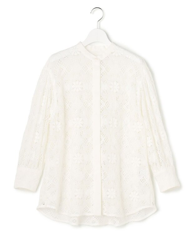 23区 【GOLD LABEL】モチーフレース シャツ ブラウス アイボリー系