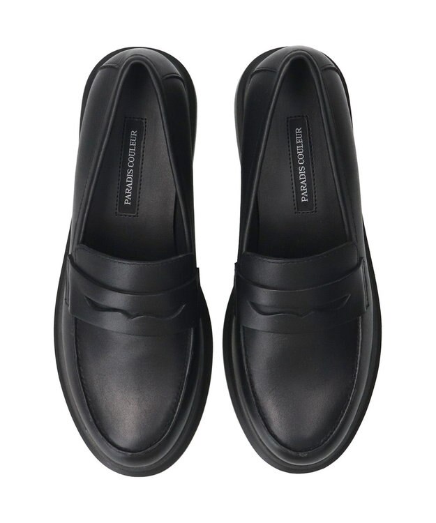 Bridget Birkin 【PARADIS COULEUR】ラウンドトウモールドソールローファー ブラック