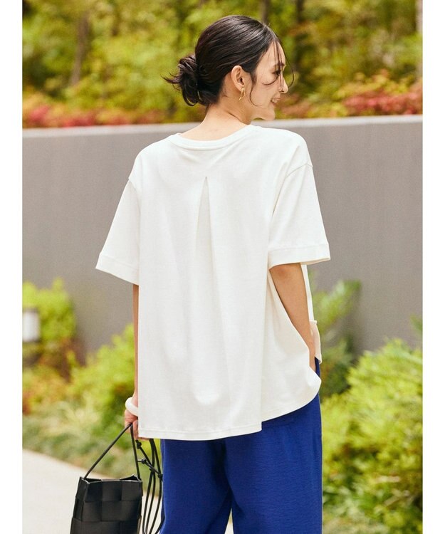 AMERICAN HOLIC 抗菌防臭＋接触冷感クルーネックカットプルオーバー Off White