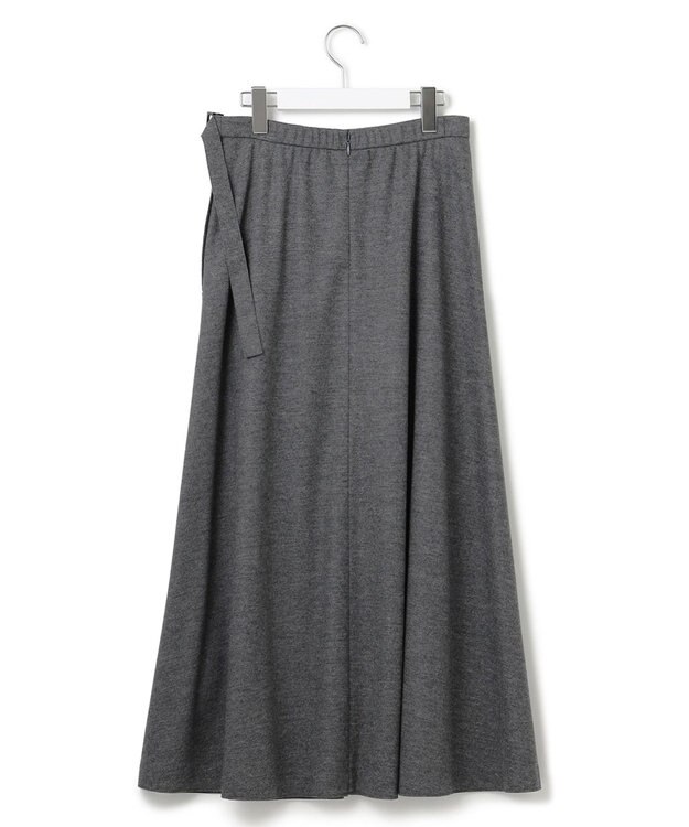 23区 L 【洗える】ウールミルドジャージー フレアスカート グレー系