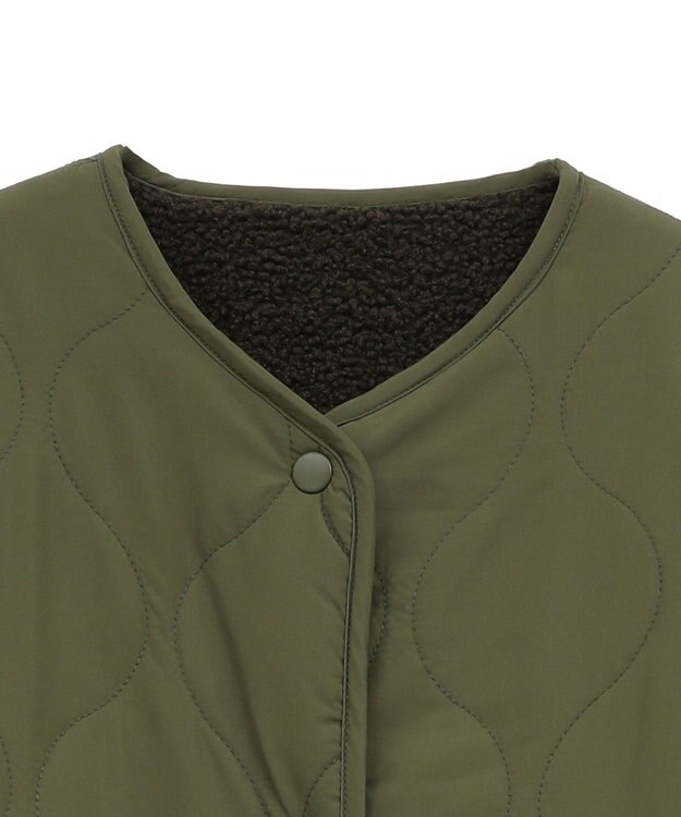 AMERICAN HOLIC 【WEB限定】あったかリバーシブルキルティングコート Khaki