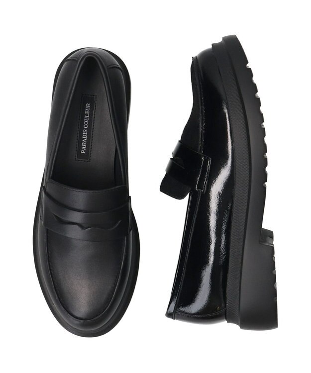 Bridget Birkin 【PARADIS COULEUR】ラウンドトウモールドソールローファー ブラック