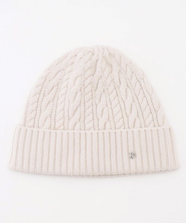 J.PRESS LADIES 【洗える】EIGER CORD ALAN ニットキャップ ホワイト系