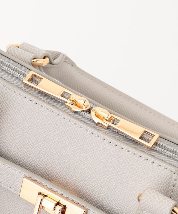 ANY SIS 【2WAY】ベルトアクセントブガッティ バッグ ライトグレー