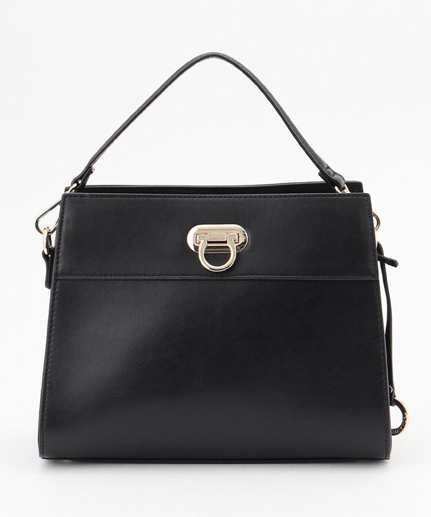 組曲 スクエアショルダー バッグ ブラック系