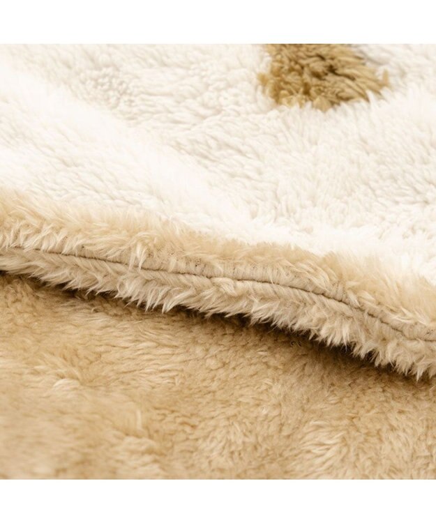 PET PARADISE ペットパラダイス くまちゃん織り  着る毛布 ホワイト×ブラウン