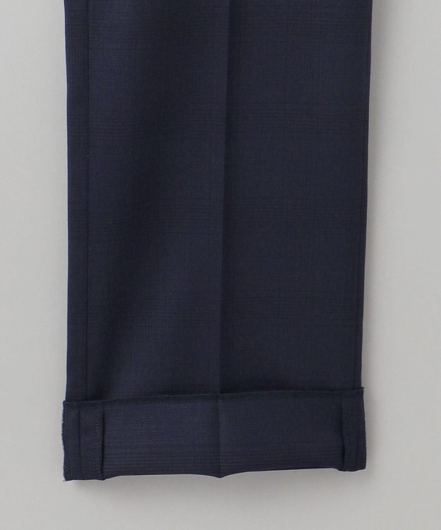 GOTAIRIKU 横に伸びる【TasmaniaWool/タマニアウール】ストレッチ スーツ__ネイビー格子柄 ネイビー格子地柄