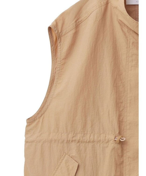 Green Parks ドロストスタンドライトベスト Pink Beige