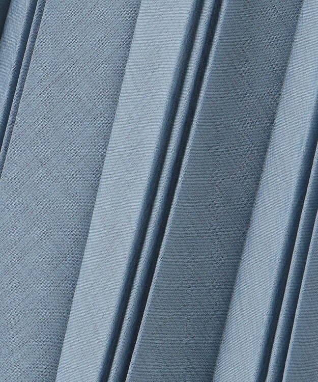 J.PRESS LADIES 【洗える】シアータフタ プリーツ スカート グレイッシュサックス系