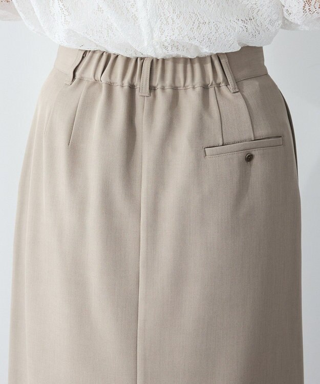 CRAFT STANDARD BOUTIQUE ＜セレモニー＞カットアウトヘムIラインスカート Beige