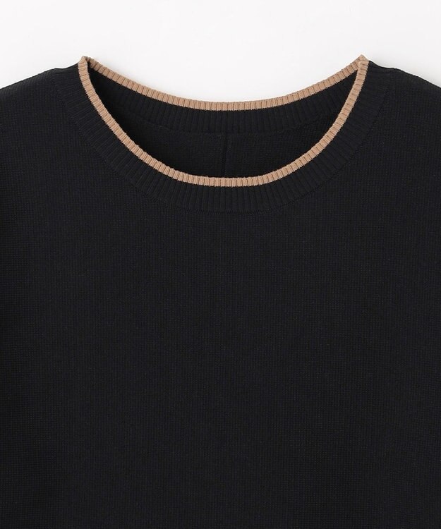 ANY L 【2SET】バイカラーニット×スエードスカートセット ブラック×キャメル