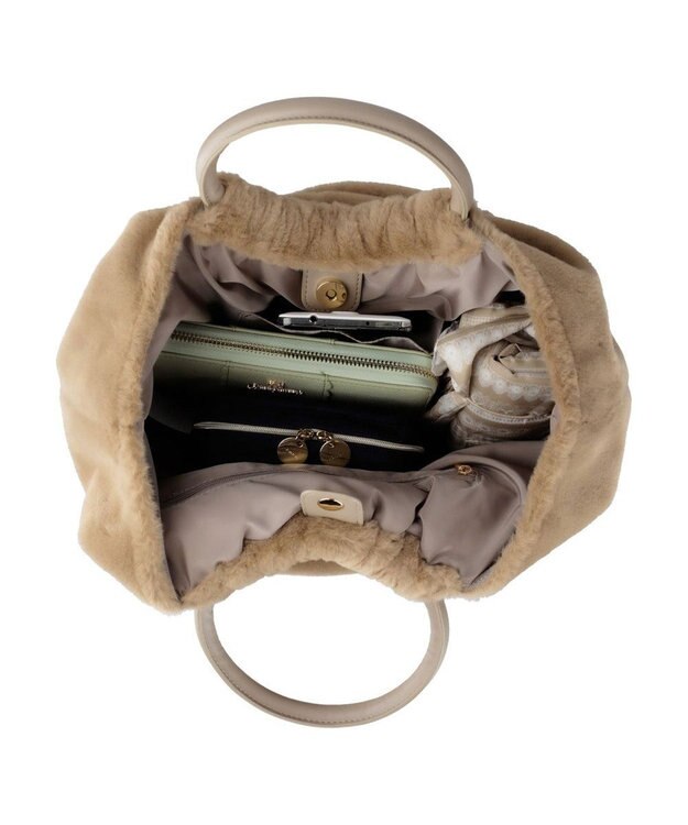 ROOTOTE 1261【ふわふわ素材】LT.デリ.ファーパフート-A 03：ベージュ