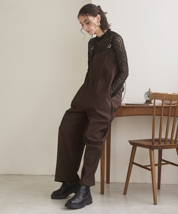WEGO 【ANGIE VINTAGE】ベアオールインワン ブラウン