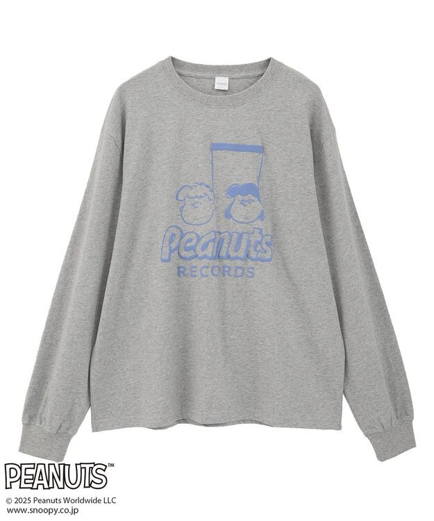 Green Parks ■PEANUTS ミュージカルノート ロンTEE Gray