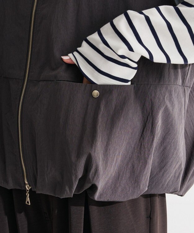 Green Parks ナイロンバルーンベスト Charcoal Gray