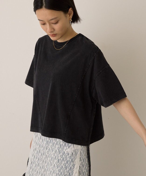 AMERICAN HOLIC ドロストピグメントショートＴシャツ Charcoal Gray