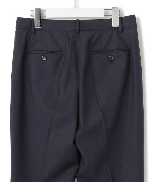 23区 【セットアップ対応】ラフィーネウール テーパードパンツ ネイビーストライプ