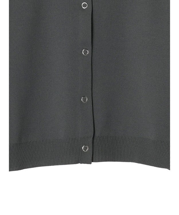 Green Parks ・ｆｕｒｒｙ　ｒａｔｅ　２ｗａｙかる~いニットカーデ Charcoal Gray