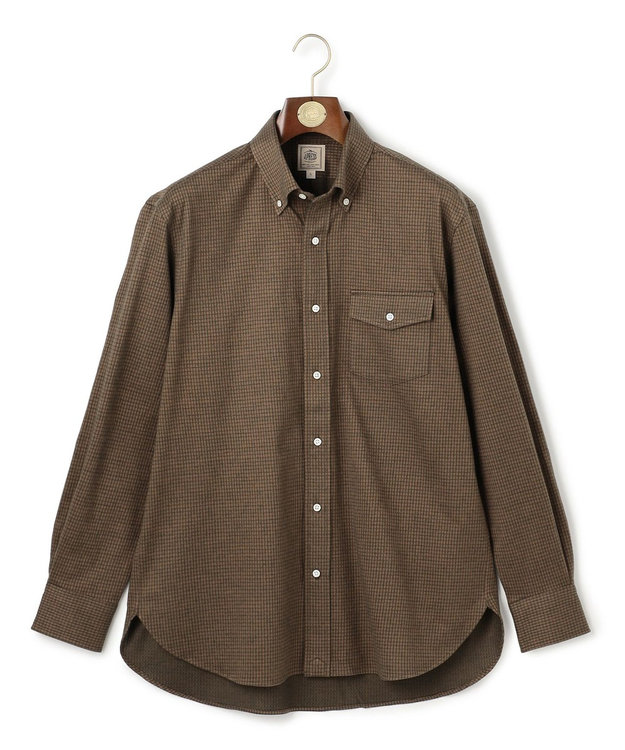 J.PRESS MEN 【KANEMASA JERSEY】ネルジャージータッターソール シャツ / B.D. ブラウン系3