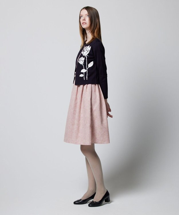 TOCCA 【洗える！】PRESENT ROSE カーディガン ネイビー系