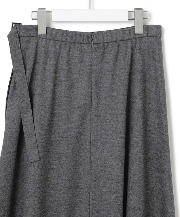 23区 L 【洗える】ウールミルドジャージー フレアスカート グレー系