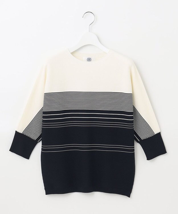 J.PRESS LADIES 【洗える】 ガータードルマンWG ニット ネイビー系1