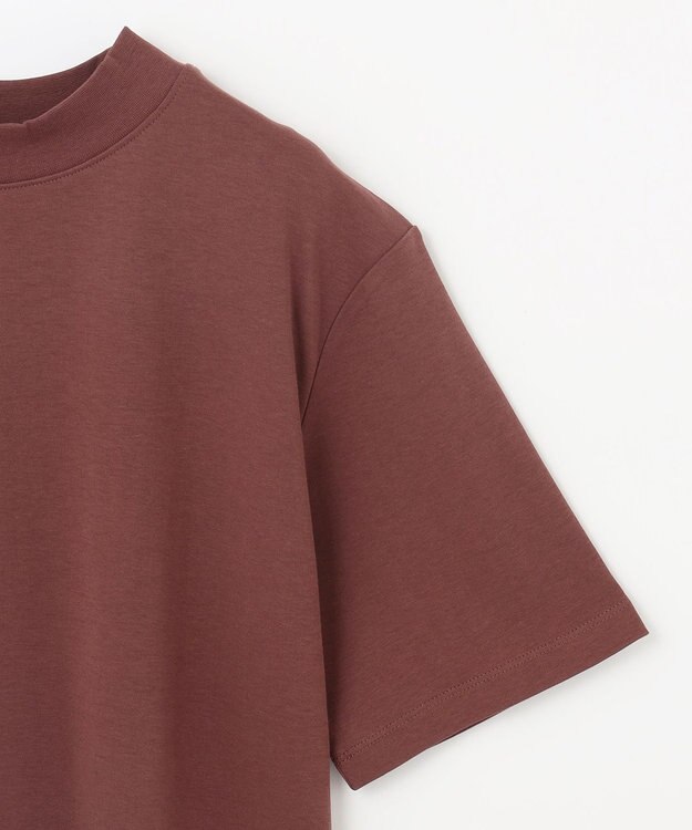 ANY 【UVケア】ビューティーベーシックモックネック半袖プルオーバー ボルドー